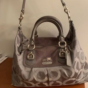 Coach gray handbag